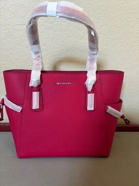 Michael Kors Hot Pink Saffiano Leather Tote